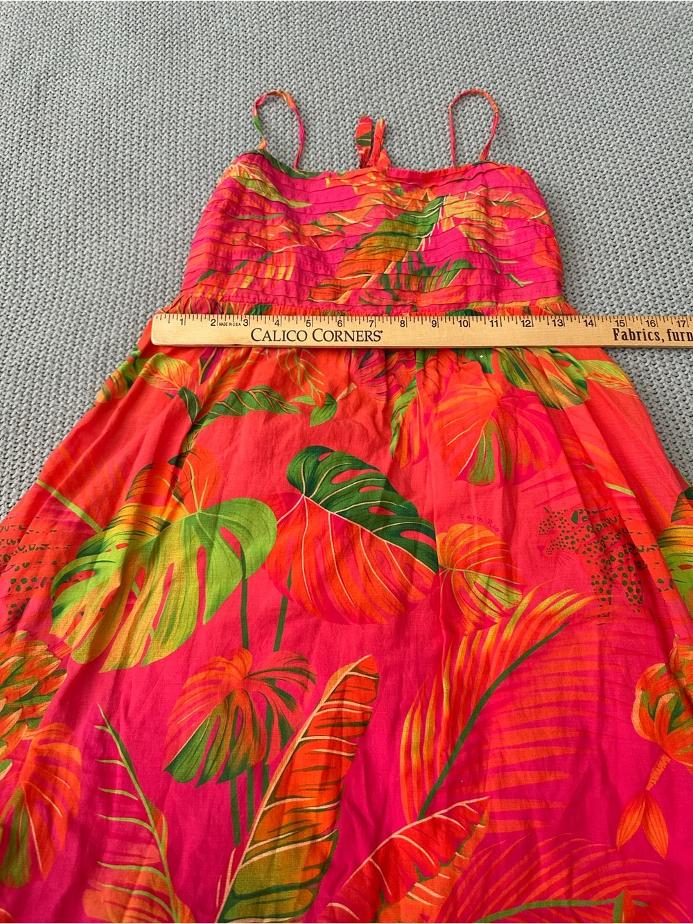 Farm Rio Ombré Forest Maxi Dress Pink Orange Multicolor Small Tropical Beach - Picture 10 of 13